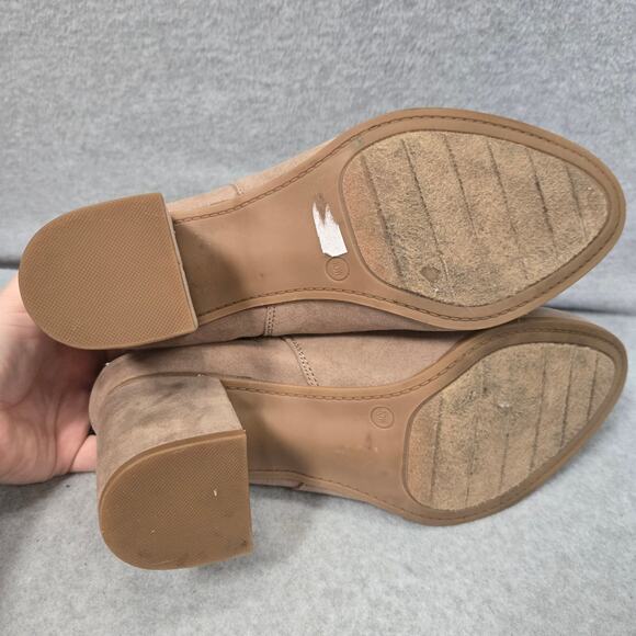 Torrid Taupe Block Heel Ankle Booties Size 10W - Picture 5 of 10